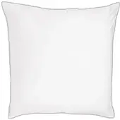 TRAUMSCHLAF Uni Kissenbezug White Collection Pipping 70x90 cm | light-grey - weiß