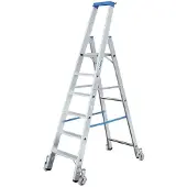 Krause Stufen Stehleiter Alu 3 Stufen Leiter fahrbar