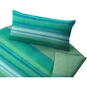Cotonea Satin Bio Bettwäsche Meran grün 155x220 + 80x80 cm - grün