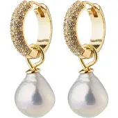 Pilgrim - EDELE Pearl Earrings - Gold-Plated - 30 mm