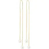 Pilgrim - EUONIA Pearl Chain Earrings - Gold Plated - 60 mm
