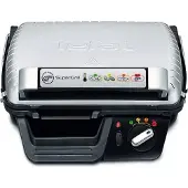Tefal Grill GC450B32, Schwarz, Edelstahl, Rechteckig, Drehregler, Scharnier, 1,1 m