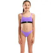 Arena Bustier-Bikini Mädchen Frottee-Effekt - Lavanda - 140