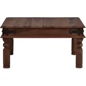 MiaMöbel Couchtisch Colombo 60x60 cm Landhausstil Massivholz Teak Natur