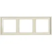 JUNG 3fach Rahmen LS 990 Creme-Weiß LS983W (LS983W)