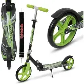 Europebazar Habib Kickroller mit 205mm XXL Rädern | Klappbar: Grün