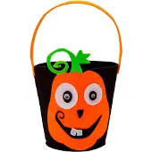 Widmann Kürbis Eimer Süsses oder Saures schwarz/orange