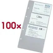 Eichner 100er-Pack Visitenkartenhüllen für je 8 Karten, 12x24.5 cm