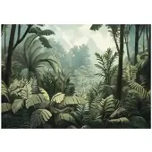 WALLARENA FOTOTAPETE Dschungel Wald Grün Tapete Wohnzimmer Schlafzimmer 350x250