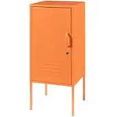 En.casa Nachtschrank Hausjärvi 82x35x35 cm Stahl Orange