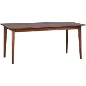 MiaMöbel Esstisch Tamesi 140x80 cm Modern Massivholz Teak Dunkelbraun