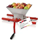 Grafner Obstmühle 7 Liter, massive Ausführung mit Handkurbel, Apfelpresse Beerenmühle Traubenmühle Saftpresse Obsthäcksler Maischemühle Obstpresse