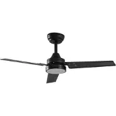 LINDBY LED-Deckenventilator Aerallo, schwarz, CCT, leise Aerallo, schwarz, für Wohn- / Esszimmer, Metall, Modern