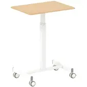 Costway Stehpult Höhenverstellbar Stehtisch mit Rollen Schreibtisch