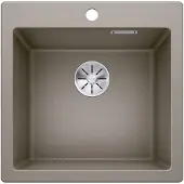 BLANCO PLEON 5, SILGRANIT, tartufo, ohne Ablauffernbedienung, keine Beckenlage, 500 mm Untermaß, Aufsatzwanne, Rechteckig, Silgranit, Braun, 1 Becken, Tartufo