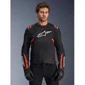 Alpinestars T-Sps Air V2 Motorrad Textiljacke, schwarz/rot, 2XL