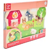 Hape Knopfpuzzle Bauernhoftiere 10 Teile