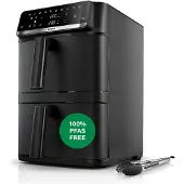 Bosch Serie 6 MAFD661B7, Heißluftfritteuse, 12 l, Doppel, Schwarz, Berührung, Eigenständig