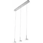 FABAS LUCE Dunk 3-flammige Pendelleuchte - 24 W dimmbare LED - Gebürstetes Aluminium Lineares Design