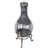 Mendler Terrassenofen HWC-F71, Feuerstelle Terrassenkamin Gartenkamin Gartenofen, Gusseisen 11,7kg 91x42x42cm