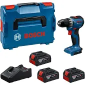 Bosch Akku-Bohrschrauber GSR18V-52, 3x Akku GBA 18V 5.0Ah in L-BOXX - 06019S0027