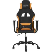 vidaXL Gaming-Stuhl mit Massagefunktion Schwarz und Orange Stoff