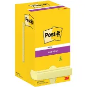 Post It Superklebriger Ablösbarer Haftnotizblock Mit 12 Kanariengelben Blöcken 76x76 Mm