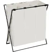 SmartaSaker Wäschesammler Mod. Trio XL Beige mit drei Fächern