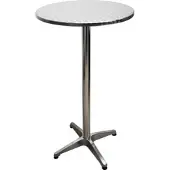 DELUKE Stehtisch IVAR Rund Alu-Gestell Silber 110x60x60cm Bistrotisch Stehtisch Bartisch