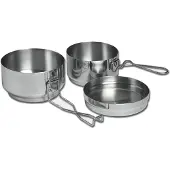 Banquet Kubisport Camping-Kochgeschirrset – Edelstahl – 2-teilig – Töpfe mit Deckel