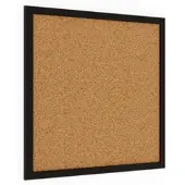Allboards Pinnwand, Korktafel 40×40 cm, Holzrahmen – Schwarz lackiert