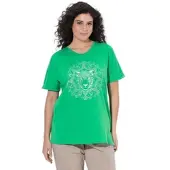 Ulla Popken Shirt in grasgrün | Gr.: 46-48