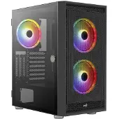 Aerocool Graphite-G-BK-v2, Midi Tower, PC, Schwarz, ATX, micro ATX, Mini-ITX, Acrylnitril-Butadien-Styrol (ABS), SPCC, Stahl, Gaming