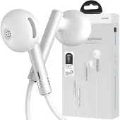 JOYROOM Wired Series Jr-Ew06 Kabelgebundene Kopfhörer Aus Metall – Silber-Weiss