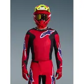 Alpinestars Fluid Grid Motocross Jersey, schwarz/rot, L