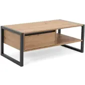 Furn.Design Couchtisch Wohnzimmer Tisch Eiche Artisan Industrial Design Schublade und Stauraum Malta 100 cm