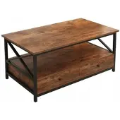 Hobby Hall Bank Holztisch Loft Industrial Schubladen Wohnzimmer Tisch 100 cm