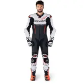 Alpinestars GP-R7 Lederkombi 1-Teiliger White Black Red Fluo, Größe: 60