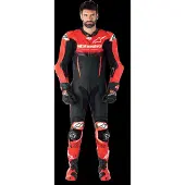 Alpinestars GP-R7 Lederkombi 1-Teiliger Black Mid Red, Größe: 46