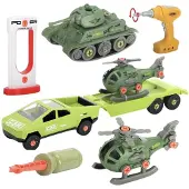 Maksik Montagewagen mit Anhänger und Hubschrauber
