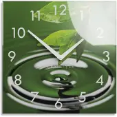 FLEXISTYLE Wanduhr aus Glas GRÜNER ZWEIG