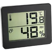 TFA-Dostmann Digitales Thermo-Hygrometer, Schwarz, Innen-Hygrometer, Innen-Thermometer, Hygrometer, Thermometer, Hygrometer, Thermometer, Kunststoff, 20 - 95%