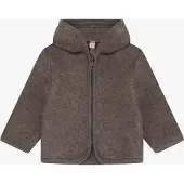 Huttelihut Wollfilz-Jacke Merino mit Ohren, Brown Melange, 80