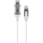 Goobay 74377 Kabel Gender Changer USB 3.0 Typ A RJ45 Weiß