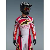Alpinestars Techstar Nomur Motocross Jersey, hellgrau/rot, XL