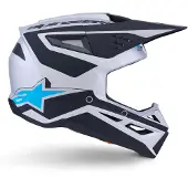 Alpinestars S-M3 Heat Schwarz Matt Silber Motocrosshelm Größe S