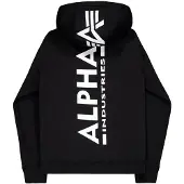 Alpha industries Hoodie "Backprint Hoodie ", Herren, Gr. 4 XL, schwarz, Obermaterial: 80% Baumwolle, 20% Polyester, regular fit, Sweatshirts Hoodie