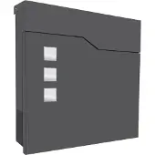 LCD Briefkasten AP 1f VA gr m.Zeitungsf Mit Zeitungsfach 370x375x105mm