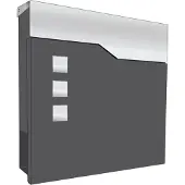 LCD Briefkasten mit Zeitungsfach graphit