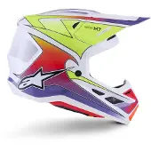 Alpinestars S-M7 Fuse Weiß Mehrfarbig Motocrosshelm Größe S